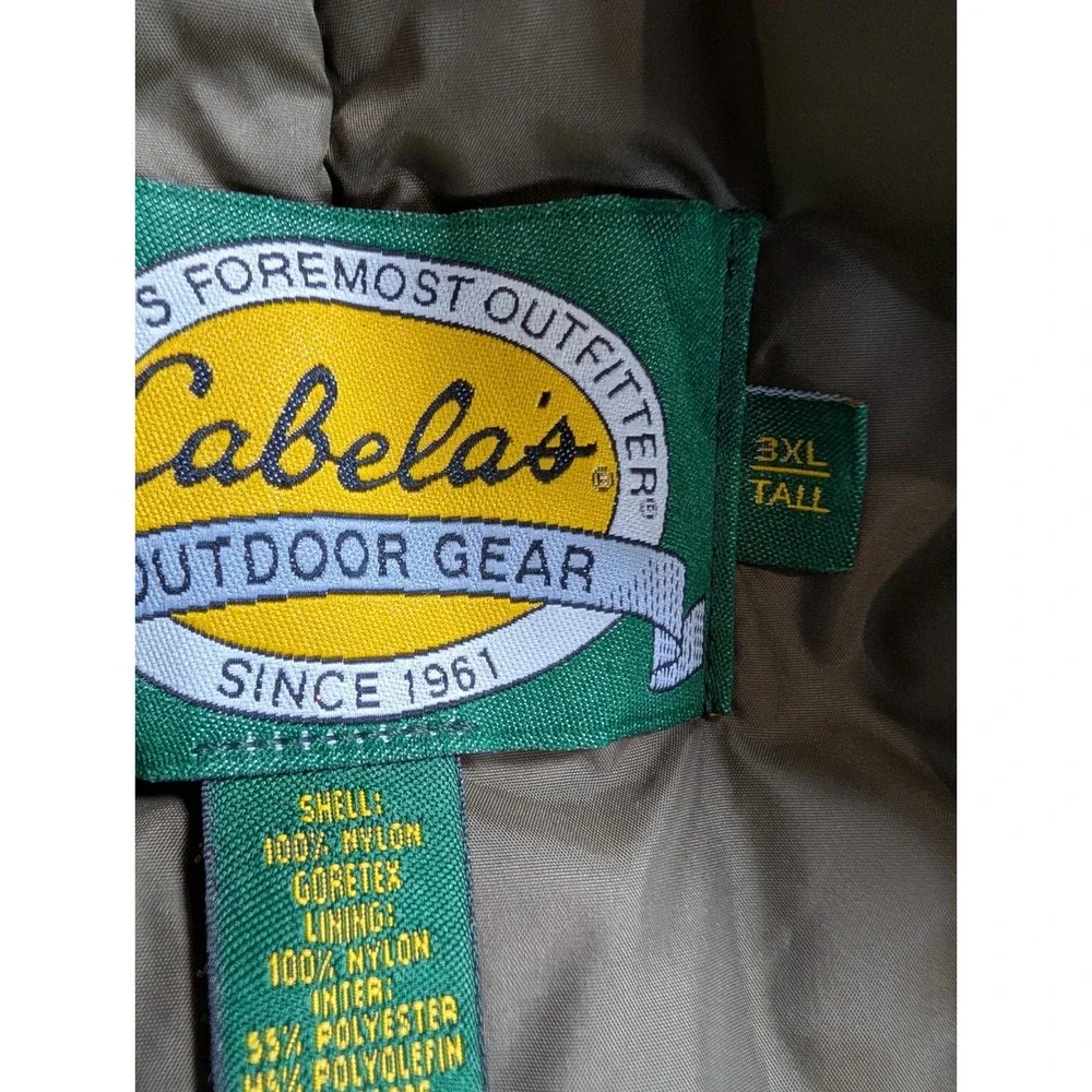 Vtg Cabelas Insulated Camo Bib Hunting Puffer Overalls USA Made Hunting 3XLT